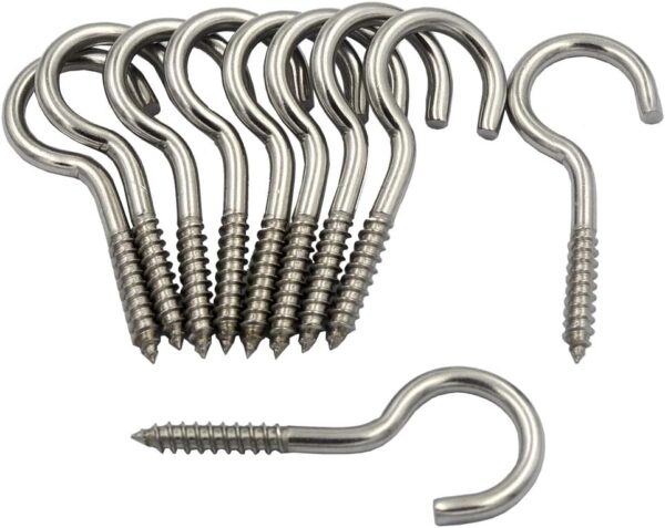 50Pc Stainless Steel Hooks with Plastic Gutties